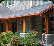 Gutter Copper Header | Rancho Rain Gutters